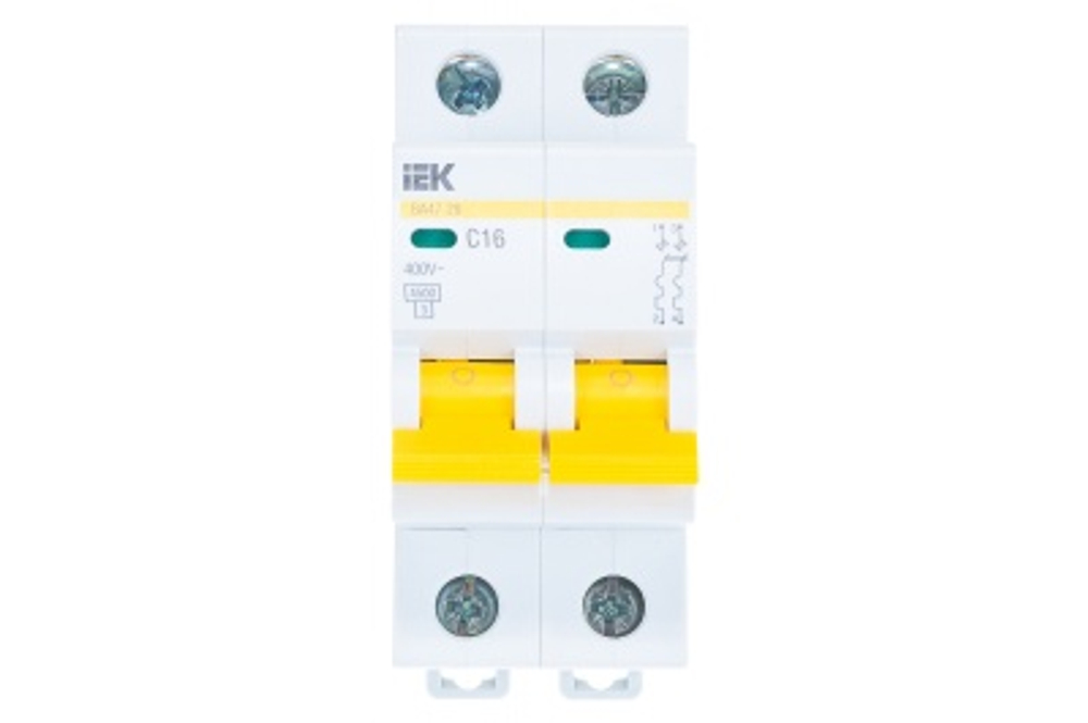 Автоматический выключатель ВА47-29 2Р 16А 4,5кА х-ка С ИЭК