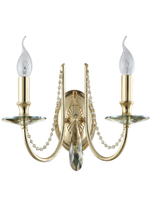 Бра Crystal Lux VICTORIA AP2 GOLD/AMBER