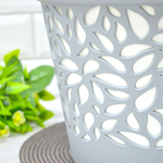 Кашпо Блоссом 8,3л, серый жемчуг/белый