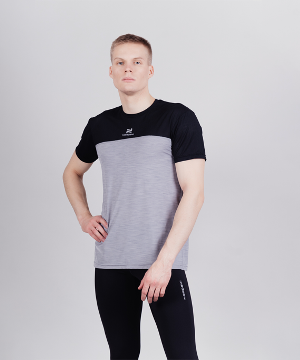 Футболка NORDSKI PRO ENERGY Grey/Black, серый/черный