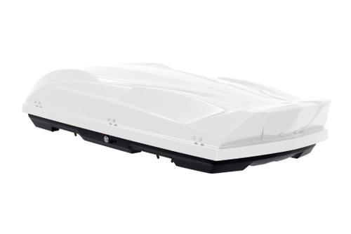 Автобокс на крышу автомобиля "Cybort Inception" 480 л, двухсторонний (белый глянцевый) / ТюнАвто