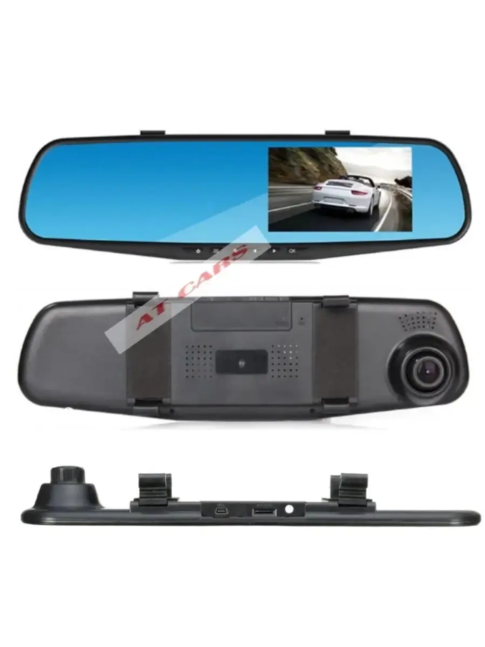 Автомобильный видеорегистратор с камерой заднего вида / зеркало регистратор в авто / мини камера