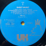 10cc ‎– Sheet Music (Англия 1974г.)