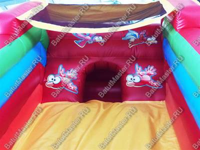 Коммерческий надувной батут "Дружная компания", с окнами по бокам 8*6*6 м