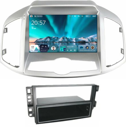 Магнитола для Chevrolet Captiva 2011-2015 (перенос БК вниз) - Teyes CC4 монитор 9.2" 2K QLED на Android 14, Snapdragon 680, DSP, CarPlay, 4G SIM-слот