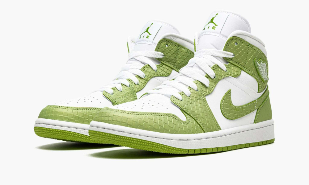 Air Jordan 1 Mid SE WMNS "Green Python"
