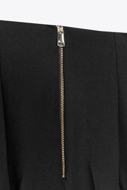 ZARA БРЮКИ С ВЫСОКОЙ ПОСАДКОЙ И ЗАСТЕЖКОЙ-МОЛНИЕЙ — ZW COLLECTION, ЧЕРНЫЙ