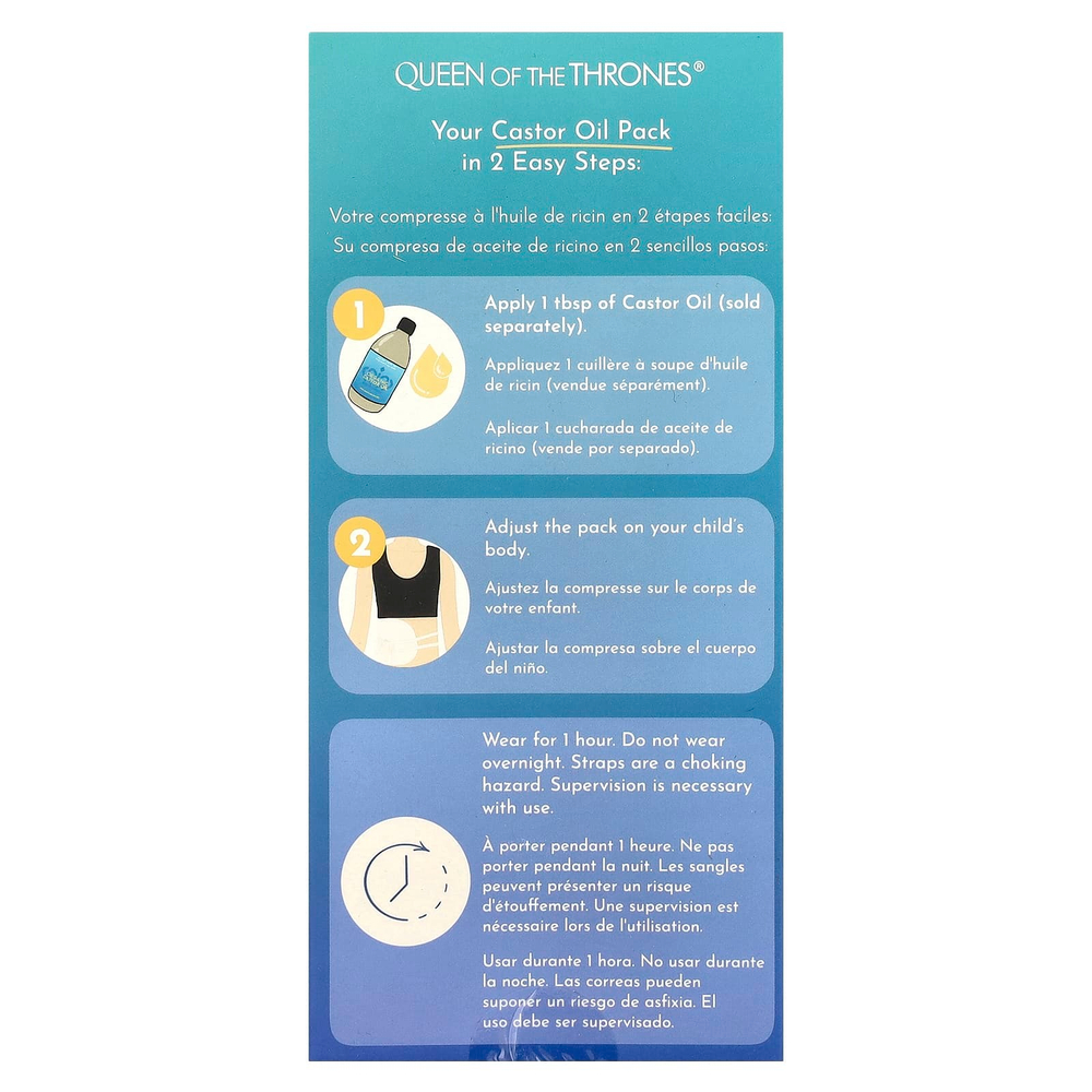 Queen of the Thrones, маска с касторовым маслом, для детей, 1 шт.