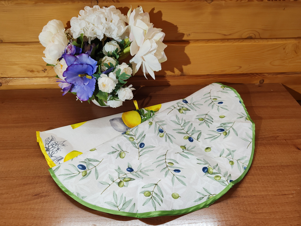 Полотенце кухонное, круглое, 2 шт, вафельное полотно