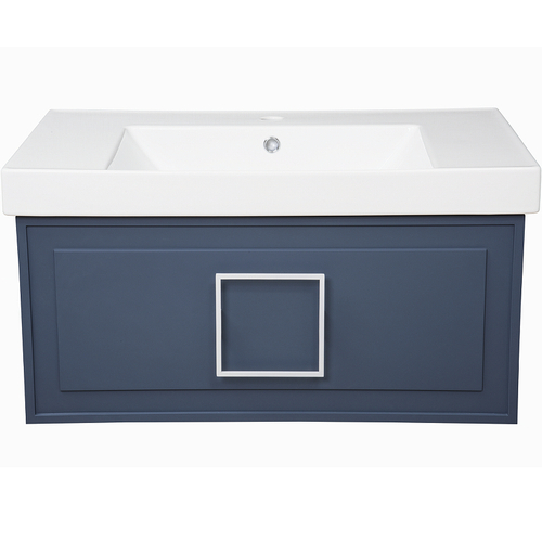 Тумба с раковиной La Fenice Cubo 80 см FNC-01-CUB-BG-80 матовая синяя