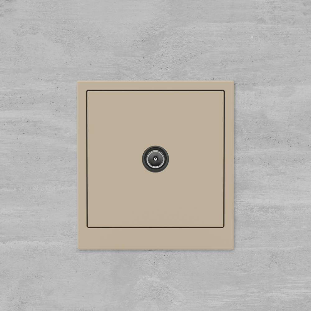 Розетка TV проходная, KANT, ванильный марципан