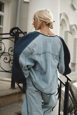 Upcycling куртка с волнами