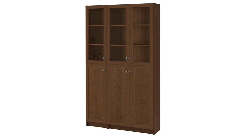 Стеллаж Билли 12 Орех Экко 9459 120*30*202 см, Коричневый   Фиеста