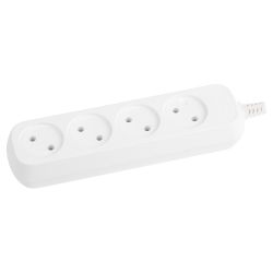 Колодка ЭРА KX-4 4 розетки без зазeмления белая | Колодки
