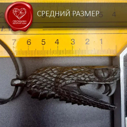 Амулет тотем змея созданный вручную из рога черного буйвола