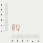 Серьги с фианитами из розового золота 585 пробы для женщин (арт. с4788)