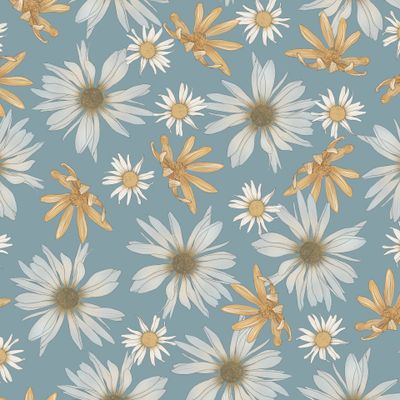 Разноцветные ромашки