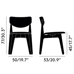 Стул Slab Black Upholstered