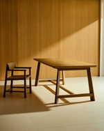 Стол Idun из шпона и массива дуба с натуральной отделкой 200x100см