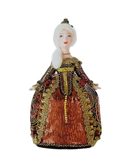 Кукла-шкатулка фарфоровая коллекционная Дама в костюме 18 века
