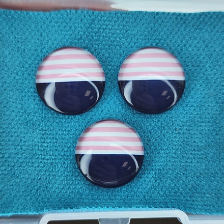 Принт, 16мм, круглый, стеклянный кабошон