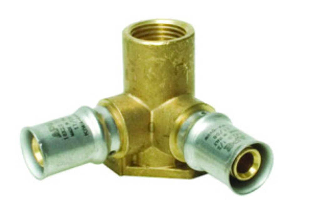 Пресс тройник настенный ВР 1/2"х20
