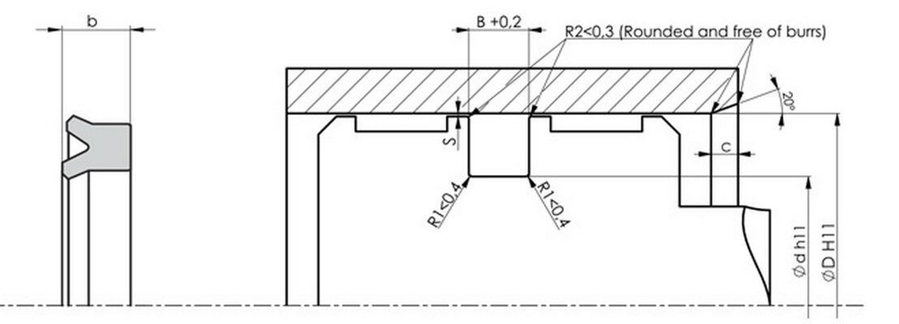 A102-032 PU Уплотнение поршня 32-24-6,5
