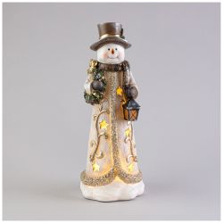 СТАТУЭТКА "СНЕГОВИК" С LED-ПОДСВЕТКОЙ 12,5Х12Х33,7 СМ