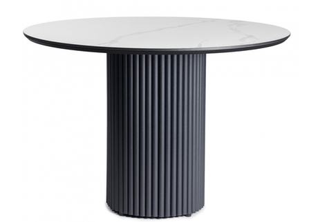 Керамический стол Woodville Барел 110 patagonoa bianco repose, черный