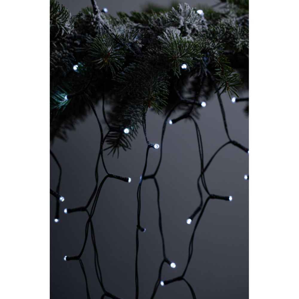 Садовая гирлянда ЭРА ERASF22-29 на солнечной батарее Бахрома холодный свет 2,4Х0,5м