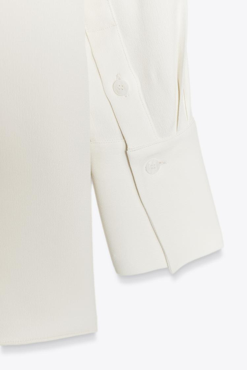 ZARA РУБАШКА С ВОРОТНИКОМ ПОЛО — ZW COLLECTION, ЖЕЛТОВАТО-БЕЛЫЙ