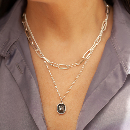 Колье Fiore Luna Silver Night LN6100 S