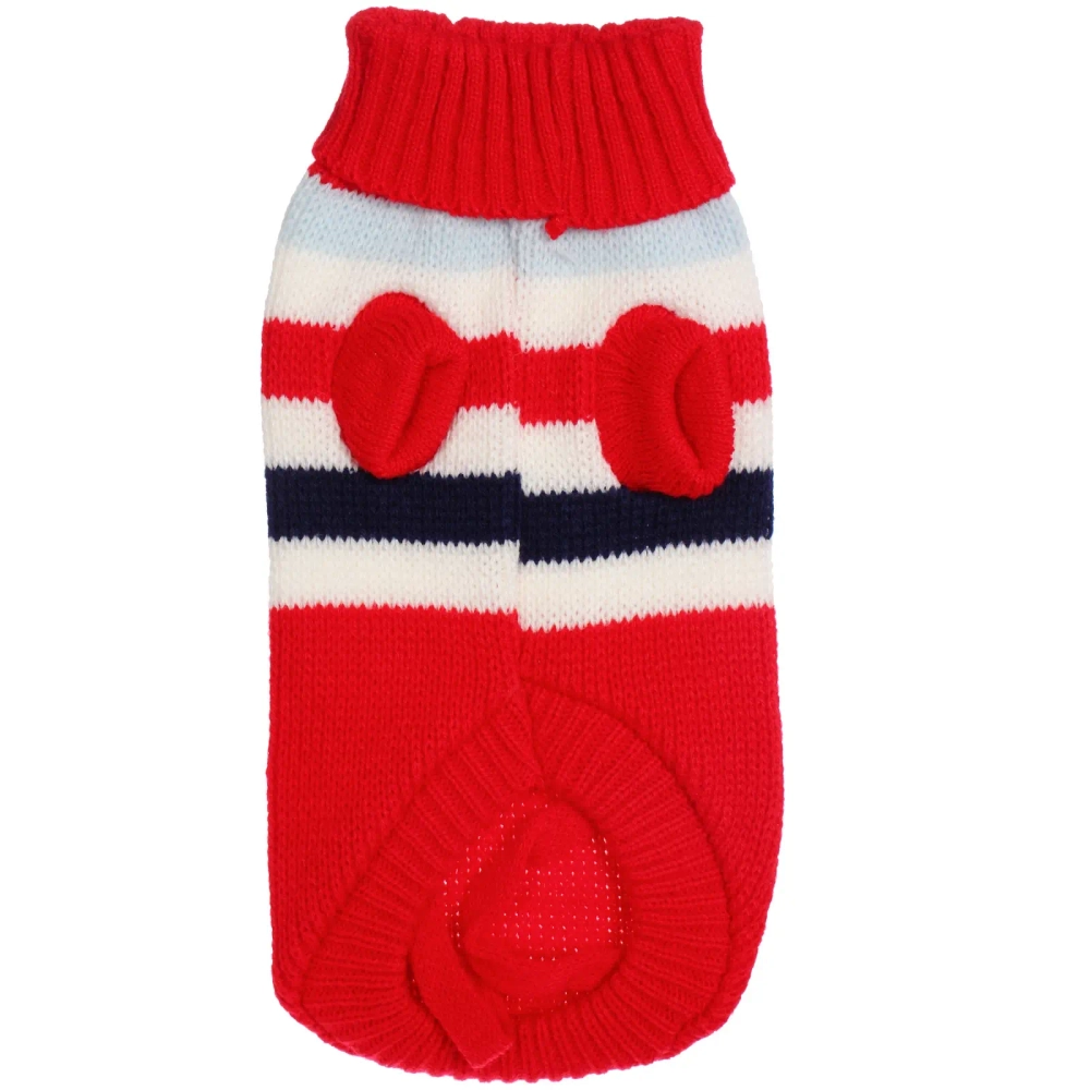Кофта - свитер для мелких пород собак и кошек «BRO Style», полосочки, цвет красный, р S