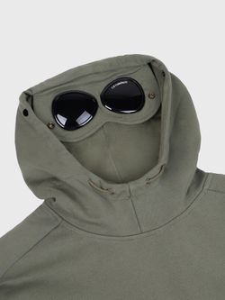 Худи C.P. Company Diagonal Raised Goggle Bronze Green
