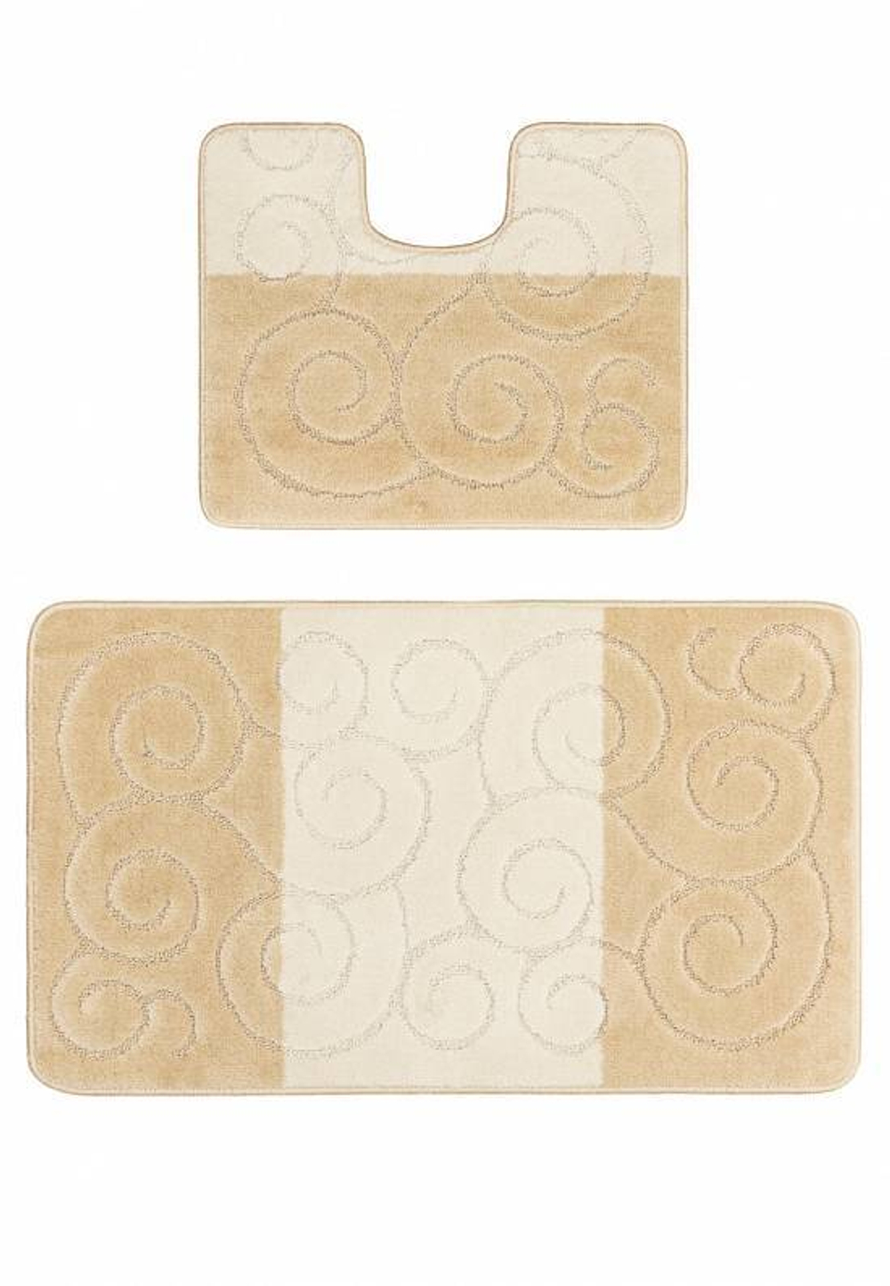 Комплект ковриков для ванной Confetti Bath Maximus Sile 2540 Beige BQ (60*100; 50*60)