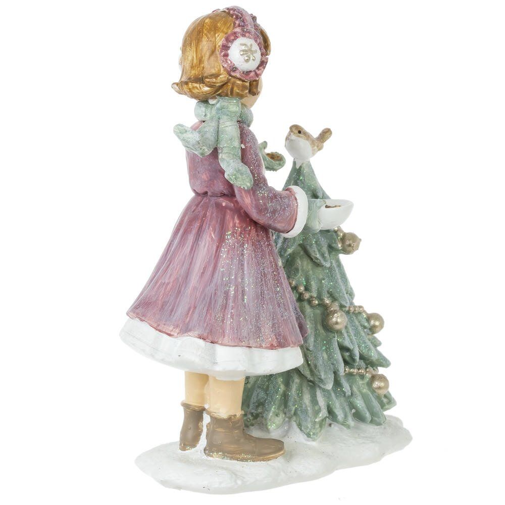 GAEM Фигурка декоративная "Девочка и елка", L10 W5 H12 см