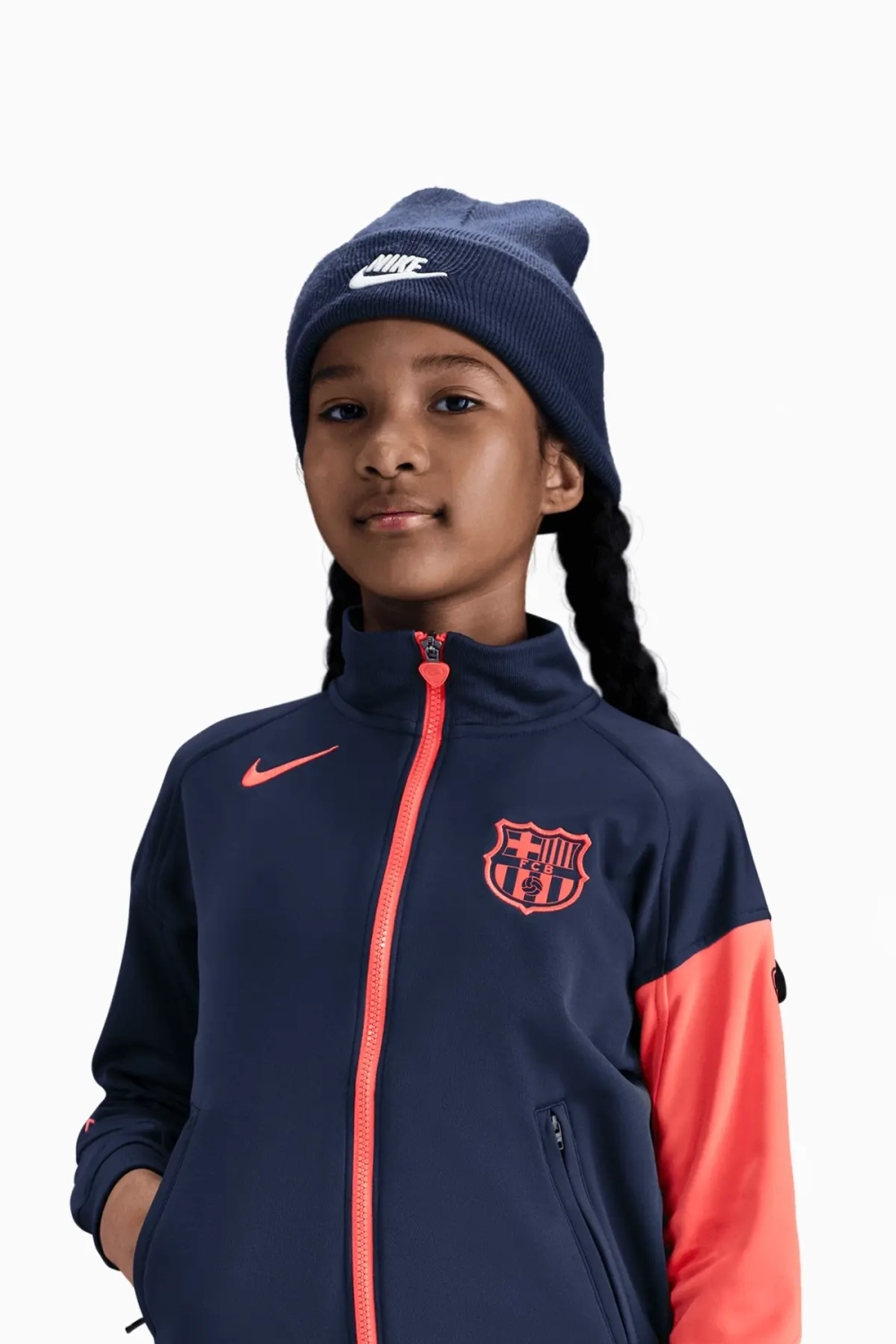 Кофта Nike FC Barcelona 25/26 Strike Anthem Junior - темно-синий