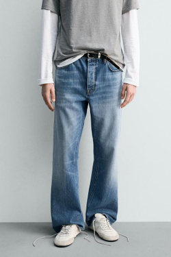 ZARA ДЖИНСЫ FLARE FIT, ГОЛУБОЙ