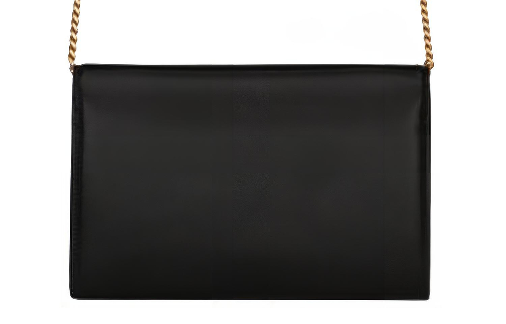 SAINT LAURENT Monogram Calfskin Wallet, Shoulder Bag, Crossbody Bag Women"s Black