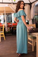 Платье Элинор макси (серо-голубое) П14010-12М LT Collection