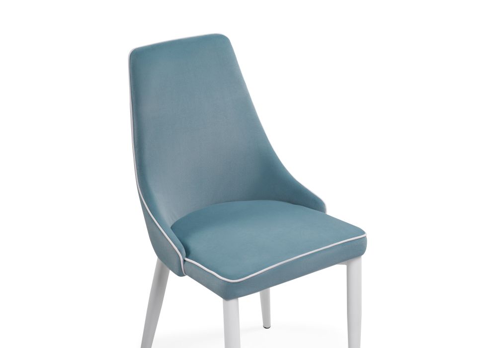 Стул на металлокаркасе Kora 1 light blue / white