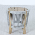 Столик деревянный кофейный Tagliamento Veneto, светлый тик, серый