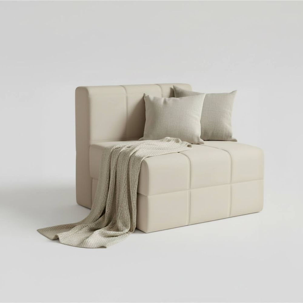 Кресло кровать раскладное бескаркасное 200х90 (милк Вивальди)