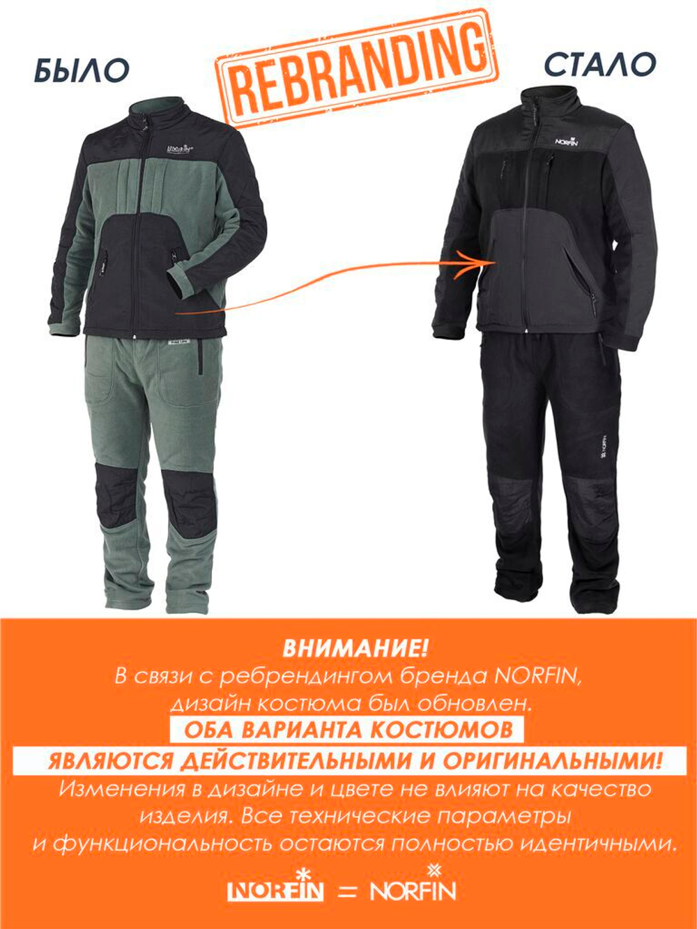 Костюм флис. Norfin POLAR LINE 2 GRAY 01 р.S