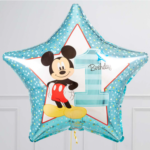 AN Шар18" Звезда Микки Маус 1й День рождения (БГ-15)