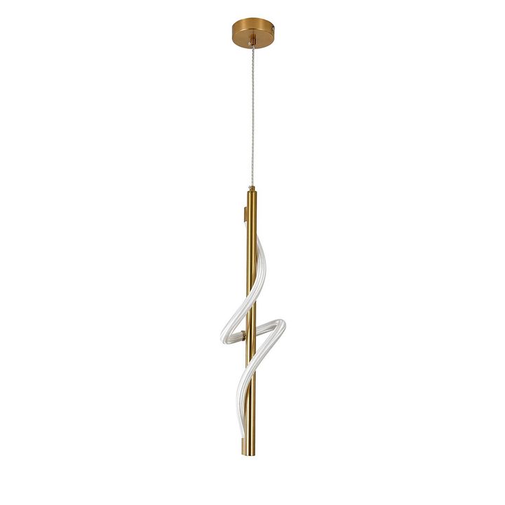 Подвесной светодиодный светильник Indigo Intreccio 14025/1P Brass V000144L