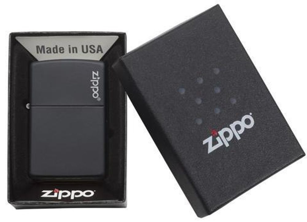 Зажигалка ZIPPO ZL Black Matte черная с логотипом (218ZL) 3