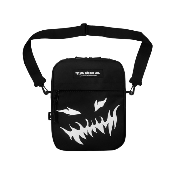 Сумка ТАЙНА через плечо  черный улыбка