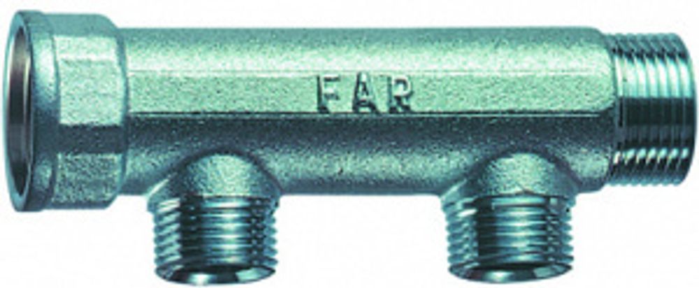 Коллектор 1&quot; (ВР-НР) с 2 отв. 1/2&quot; НР (межосев. 50 мм)