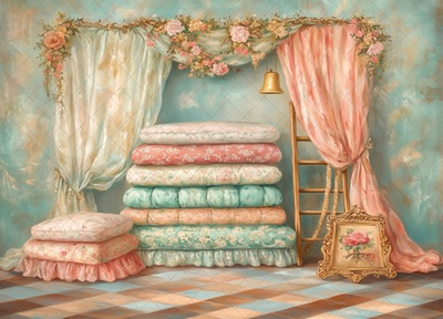 Принцесса на горошине №1 - фон неопреновый